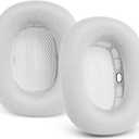 Ear Cushions for AirPods Max - Ear Cups Replacement Cover - Upgraded Memory Foam for Apple Air Pods Max Headphones - Like Original (Silvery) (White)