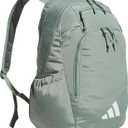 Defender 5 Team Sports Backpack (33L) durable large athletic gym laptop travel bag (One Size, Silver Green/White)