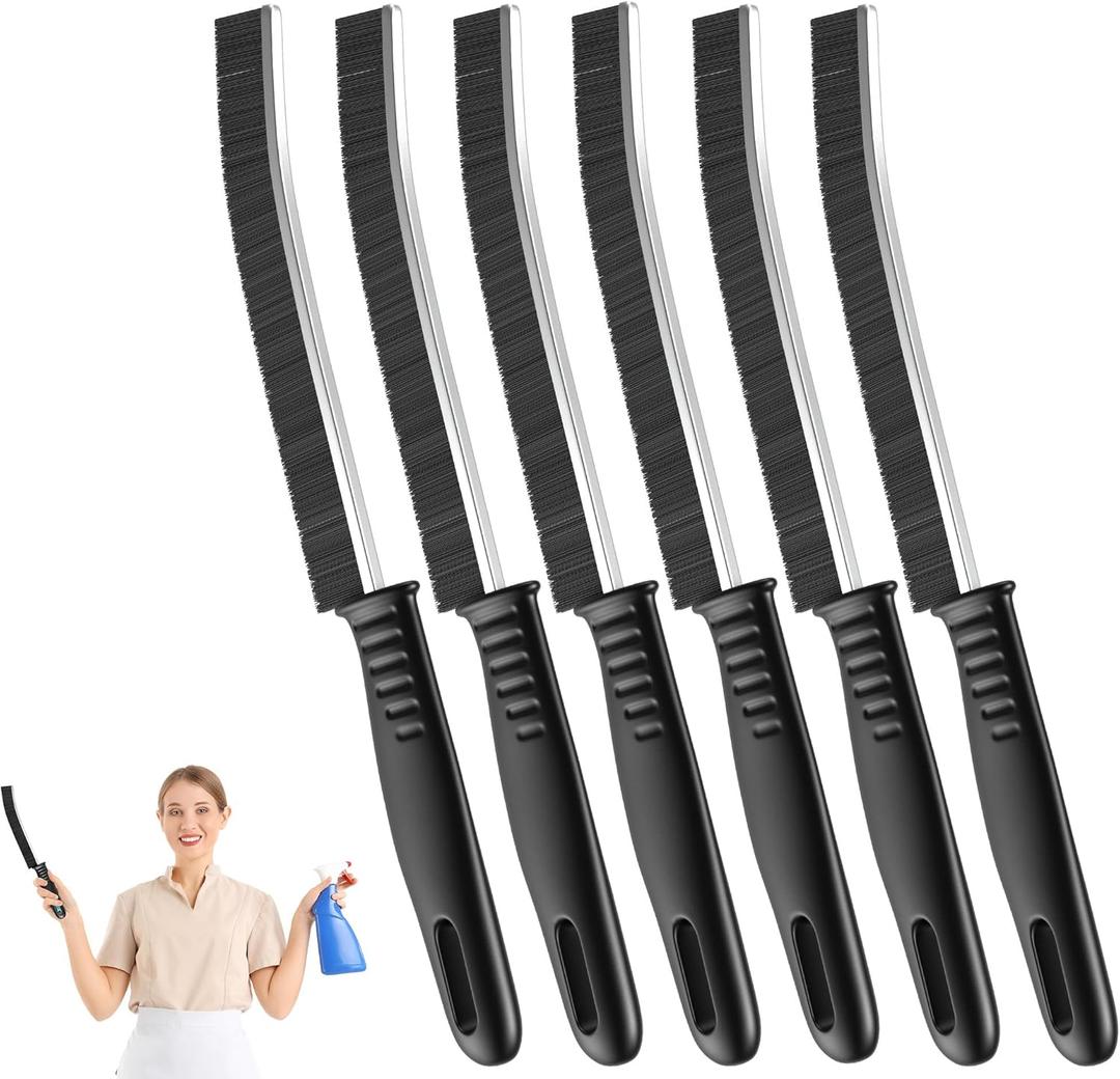 Hard Bristle Crevice Cleaning Brush for Household Use, Multifunctional Crevice Cleaning Tool, Home Essentials, Upgraded Gap Cleaning Brush for Bathroom, Kitchen, 6Pcs