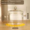 Glass Cooking Pots,1.7L/57OZ Heat Resistant Glass Saucepan with Cover, Pots for Cooking on Stove Simmer Pot for Stovetop Potpourri, Ideal for Pasta, Soup, Milk (1.7L/57OZ)