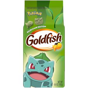 2 x Goldfish Pokémon Bulbasaur Edition Cheddar Baked Snack Crackers, 6.6 Oz Bag (EXP 09/20/26)