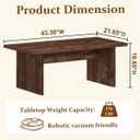 BON AUGURE Coffee Table for Living Room, Farmhouse Wood Center Table, Rectangle Mid-Century Living Room Tables, Unique Fluted Panel Coffee Tables (Rustic Oak, 43Inch)