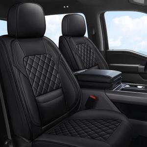 F150/F250/F350 Seat Covers 2015-2026 Full Set Black with Lumbar Support