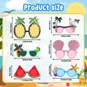 Stegosaurus 6 Pairs Novelty Party Sunglasses, Funny Luau Party Sunglasses Hawaiian Tropical Glasses Beach Themed Party Supplies Decoration