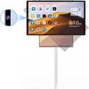 22 Inch 1080p Portable tv Built-in Camera, Portable Touch Screen Monitor Rollable Tablet TV, Wireless TV on Wheels Touchscreen Battery(6-8H) (Upgraded Version - Supports Scalability)
