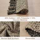 Collive Farmhouse Hallway Runner Rug, 2x6 Hand-Woven Reversible Washable Runners for Kitchen Floor, Natural/Black Cotton Laundry Room Rugs Modern Boho Kitchen Sink Carpet for Bathroom Foyer Bedroom