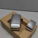 METALFX Double Foil Shaver, Handheld Electric Razor for Travel, Portable Cordless Close Face Shaver for Head, Beard, & Neck (Silver)