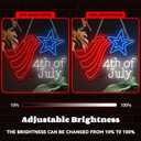 Neon Sign Outdoor for Wall Decor, Dimmable Neon Light Sign for Home Decoration, USB Power Light Home Table Decor for Living Room Dining Table for American Festival Celebration Home Decor 15.7"13"