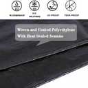 Tarps Heavy Duty Waterproof 8x14ft,TEZONG Black Tarp 12MIL Plastic Tarpaulin Outdoor Tarp Cover for Emergency Rain,Patio Furniture,Wood,Roof,Camping,Car,Pool