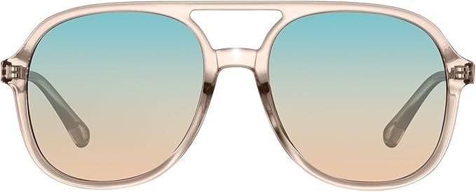 Jectieey Polarized Aviator Sunglasses for Womens Men Trendy 2024 Square Classic 70s Sun Glasses TR90, XS