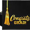 2 x JarThenaAMCS 2026 Graduation Napkin Disposable Luncheon Paper Napkins 50Pcs Black Gold Foil Congrats Grad Tassel Dinner Hand Napkins for School University College Celebration Party Table Decor