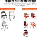 VEVOR Stretch Spandex Folding Chair Covers, Universal Fitted Chair Cover, Removable Washable Protective Slipcovers, for Wedding, Holiday, Banquet, Party, Celebration, Dining (100PCS White)