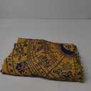 Bohemian Woven Cotton Throw Blanket - Reversible Sofa Cover for Couch, Bed, or Chair, Astrology Decor (Yellow, 71x51)
