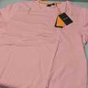 BOSS Men's Tonal Woven Patch Logo Jersey T-Shirt (Pink, XL)