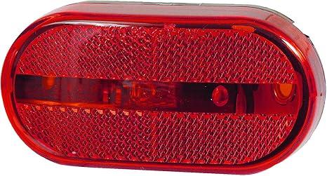 Optronics MC-31RBP MC31 Series Red Oblong Reflector Clearance/Side Marker Light