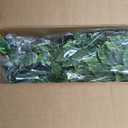 Artificial Ficus Tree Indoor 7ft, Large Potted Faux Tree with Realistic Silk Leaves & Trunk for Home Office, Living Room Corner Decor (White Green)