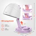 TASALON 1875W Ionic Hooded Hair Dryer Bonnet with 3 Heating Settings, Professional Sit Under Hair Dryers for Women with Ceramic Technology, Portable Hair Dryer with Hood, Hooded Dryer for Home & Salon