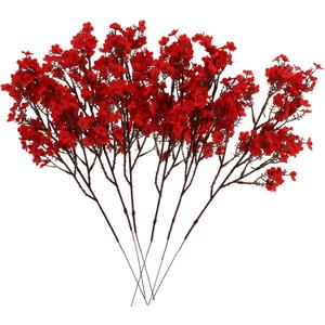 Vaguelly 6pcs Vivid Gypsophila Fake Flower Arrangement Set for Indoor Outdoor Decor DIY Flower Adorn