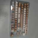 119 Keys Retro Minimalist Brown and Grey Keycaps, Custom MA Profile PBT Dye Sub Keycaps for ANSI Layout Cherry Mx Mechanical Keyboard (Only Keycap)