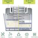 TofuBud Tofu Press - Presser for Firm or Extra Firm Tofu - Dishwasher Safe with Water Drainer - Made from Durable Sustainable Materials - Perfect for Vegan Cooking - Healthy Recipes Cookbook Included