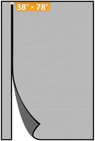 Yotache Reversible Magnetic Screen Door Fits Door Size 38 x 78, Screen Size 40" x 79", Left Right Side Opening Door Mesh with Magnets, Black