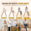 Convertible High Chairs for Babies & Toddlers. 5-in-1 Adjustable High Chair with Removable Tray, Easy to Clean, Portable (Khaki)