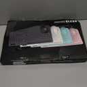 Wireless Keyboard and Mouse Combo - Full-Sized Ergonomic Keyboard with Wrist Rest, Phone Holder, Sleep Mode, 2.4G Quiet Keyboard for PC Laptop, Complete Work Setup for Office or Home -Trueque KM23 (1 PACK, Black)