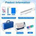 American Mahjong Set 168 Acrylic Numbered Tiles, 4 All-in-One Rack/Pushers, 4 Dice, Tiles Bag and Portable Travel Case Full Size Complete Mahjong Game Set(Blue,Standard Size)