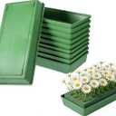 10pcs Flower Mud Fixing Plate, Floral Foam Bowls Rectangle Flower Arrangement Holder Tray Flower Arrangement Base for Table Party Wedding Festival Flower Decor