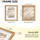 YESKAY 8x10 Picture Frame Set of 9, Display Pictures 5x7 with Mat or 8 x 10 Without Mat, Multi Photo Frames for Wall Mounting or Table Top Display, Natural Oak