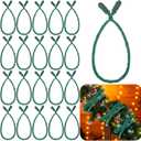 Zhengmy 20 Pcs 25 Inch Extra Long Christmas Garland Ties Christmas Decorative Twist Ties for Banister Reusable Flexible Twist for Holiday Xmas Home Decorations Craft Wrapping (Green)