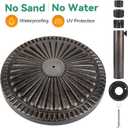 Patio Umbrella Stand - 40 lbs 20.8" Heavy Duty Outdoor Umbrella Base Stand, Market Umbrella Holder for Garden, Backyard, Pool, Beach, No Water or Sand Required, Round Bronze