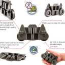 W10195416 (pack of 4) UPGRADED Dishwasher Lower Wheels for kitchenaid, whirlpool, Kenmore elite, maytag Dishwasher Parts Lower Rack, W/1.59 Inch Wheels Replace AP5983730, W10195416V, PS11722152