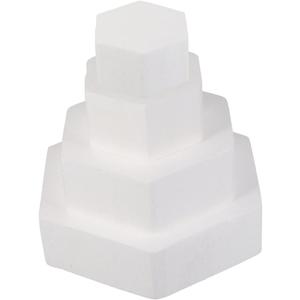 Set of 4 Foam Cake Dummies, Fake Cake Cakes Sets in Varying Sizes, Cake Dummies for Birthday Fake Wedding Cake (4, 6, 8 and 10 in)