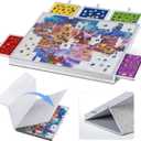 Lavievert Tilting Puzzle Board with 2-in-1 Designed Stand & Cover, Super Lightweight Felt Puzzle Plateau with 5 Drawers for Adults, Portable Jigsaw Puzzle Table for Up to 1000 Pieces – Light Gray, 30.3 × 21.1 × 1.7 in