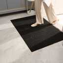 GRANNY SAYS Indoor Doormat, 20" x 32", Non-Slip Front Door Mats, Outdoor Welcome Mat Washable, Low Profile Indoor Door Mats for Entryway, Floor Inside Back Doormats (1'8" x 2'8" (Rectangular), Black)