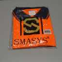 SMASYS Safety Polo Shirt High Visibility - Reflective Shirt Short Sleeve ANSI Standards Construction Work Wear for Men and Women (Orange, M)