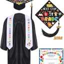 Kindergarten Graduation Cap and Gown - Preschool Graduation Cap and Gown with Stole Certificate for Kids 2026 27