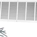 30"W x 10"H [Duct Opening Size] Steel Return Air Grille, Air Return Vent Cover for Ceiling and Sidewall - HVAC Air Vent Covers - [Outer Dimensions: 31.75"W x 11.75"H]