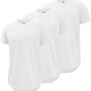 DOWMQ 3 Pack Mens Cotton T Shirts Short Sleeve Crewneck Shirts for Men Pocket Tshirts Casual Lightweight Summer Basic Tees 3 Pack White, XL