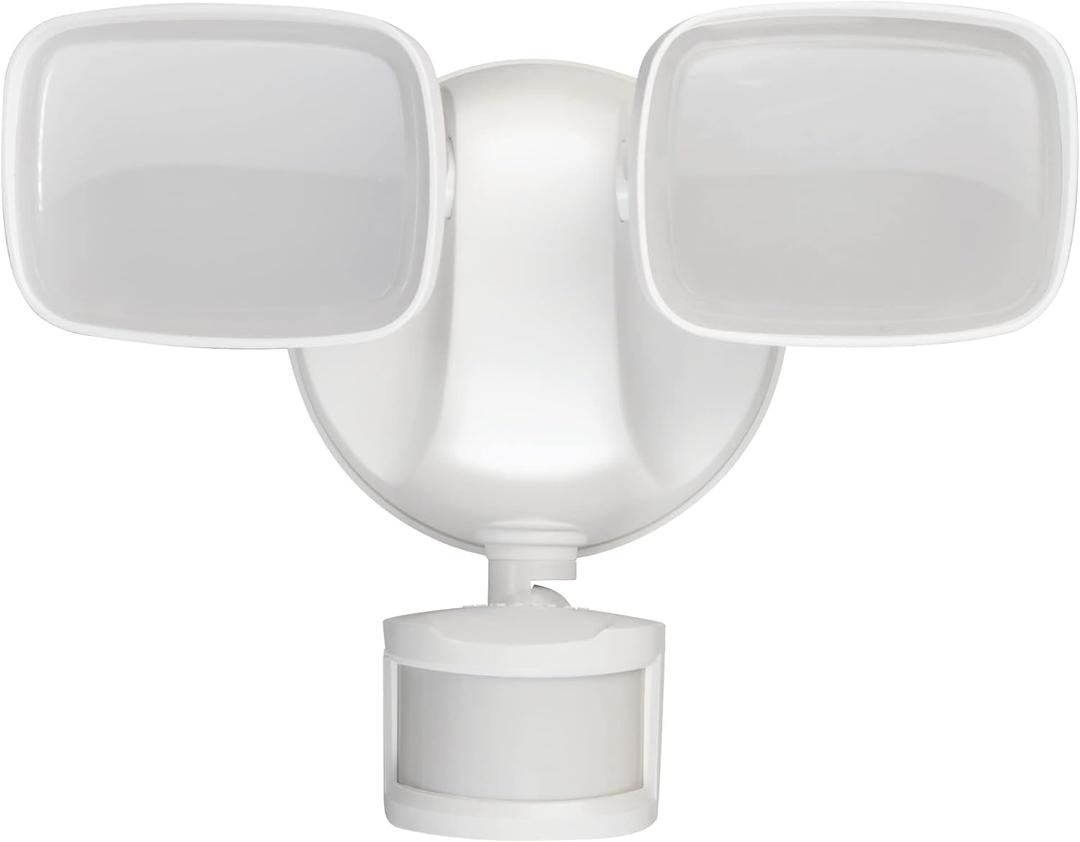Feit Electric LED Outdoor Waterproof Security Flood Light - Motion Sensor - Dusk to Dawn - Hardwired - 5000K Daylight - 2000 Lumen | White