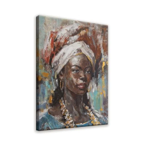 Canvas Wall Art African Wall Art Decor Modern Home Decor Wall Prints Black woman Wall Decor Aesthetic Art Work for Wall Decor 48×32 Inch Small Wall Art Decor for Bedroom Bathroom Office Kitchen Decor