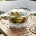 Outset Chilled Salad Bowl & Servers, Large 6 Quart Salad Serving Bowl