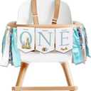 Rabbit One High Chair Banner - First Birthday Party Highchair Banner,Easter Rabbit Party Supplies For Girls And Boys,Baby Shower Decorations