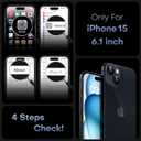 TOCOL Magnetic for iPhone 15 Case, Upgraded Full Camera Protection, Compatible with Magsafe, Drop Protection, Translucent Matte Back Bumper Phone Cover 6.1-Inch (Dark Blue)