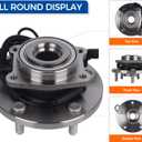 PAROD Front 515136 Wheel Hub and Bearing Assembly Compatible with 2008-2013 Chrysler Town & Country, 2008-2013 Dodge Grand Caravan, 2009-2012 VW Routan w/ABS