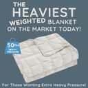 HomeSmart Weighted Blanket King Size 50lbs, The Heaviest Weighted Blanket, Fits Standard and California King Beds, Misty Grey, 88x104
