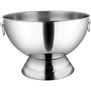 Winco SPB-35 Stainless Steel Punch Bowl with Handles, 3.5-Gallon, Medium