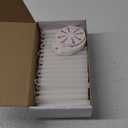 100 pcs Church Candles with Drip Protectors for Devotional Candlelight Vigil Service, Unscented White 5" H X 1/2" D, No Smoke, Shabbat, Praye