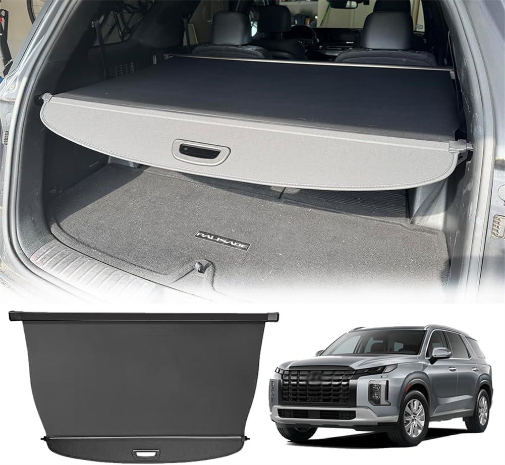 Vesul Retractable Cargo Cover Waterproof Cargo Shade Compatible with Hyundai Palisade 2025 2024 2023 2022 2021 2020 Security Cover Shield Luggage Privacy Screen All Weather Protection